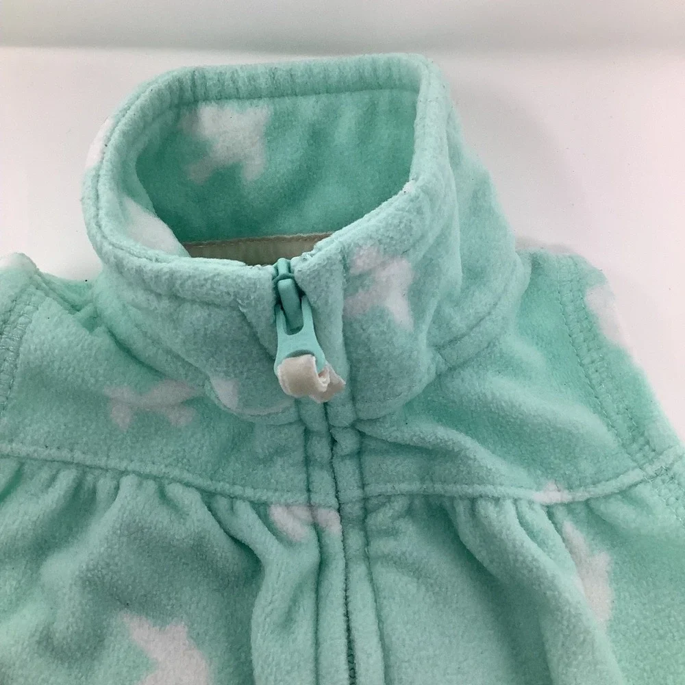 Carter's Baby Girl 3pc Lot Newborn Mint‎ Dress Vest Leggings